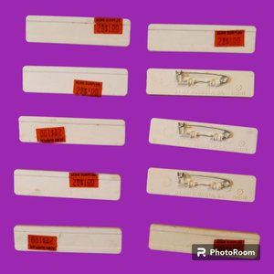 NEW OLD STOCK - VTG DYMO Plastic Name Tags - Reusable Lot of 10